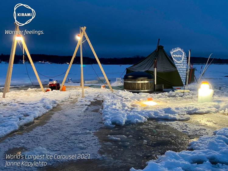 Janne Käpylehto | The giant ice carousel, with a diameter of 310.78 meters, actually made three complete rotations on the crater lake of Lappajärvi | Kirami