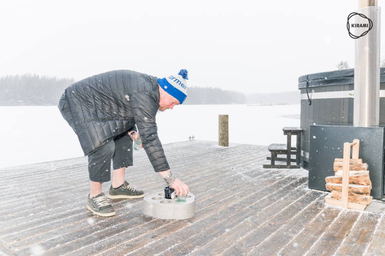 Ville Haapasalo |The Tubbar 2 drink holder floating in the tub is the kids’ favourite, and you have to have something to drink there | Kirami