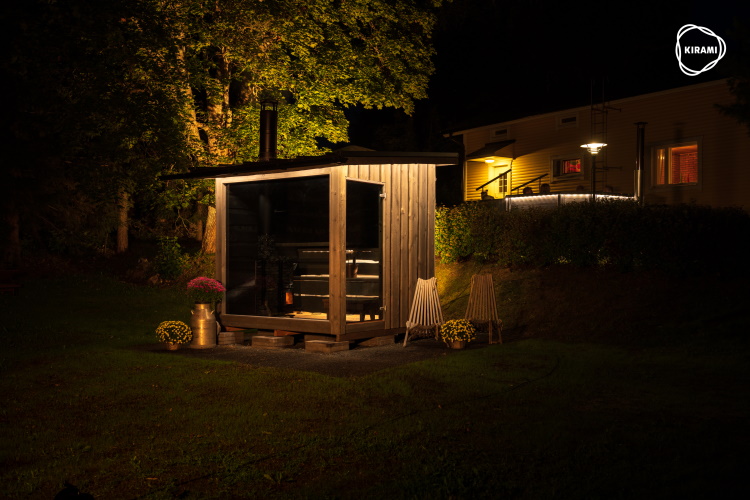 In the FinVision® -  sauna, you can feel yourself connected to nature, regardless of whether you see forests, fields or the sea | Kirami - Warmer feelings