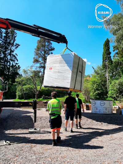 The sauna travelled from Sastamala to Molkom | Kirami FinVision® -sauna