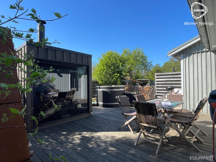 traumHaff | Garden sauna and hot tub are the perfect match | Kirami outdoor saunas