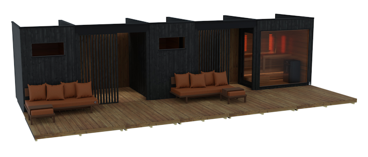 The Kirami FinVision®  Annex, that was presented at the European Open Frisbee Golf event in July 2023 | Kirami outdoor saunas and modules