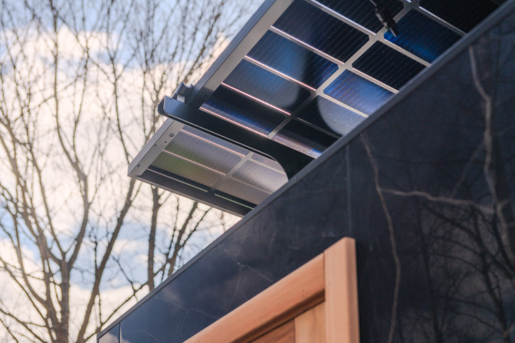 The angle of the solar panels has been adjusted to a more upright position