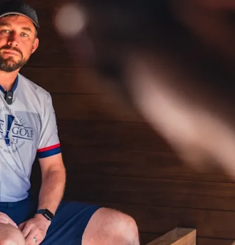 Nate Sexton (USA) - Interview in the Kirami FinVision® -sauna | European Open Frisbee Golf event