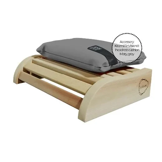 Kirami FinVision® -headrest, with gray accessory headrest cushion