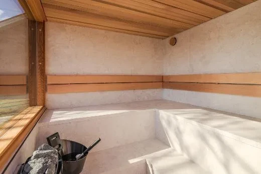 Kirami FinVision® -sauna M Zero_benches made of tile